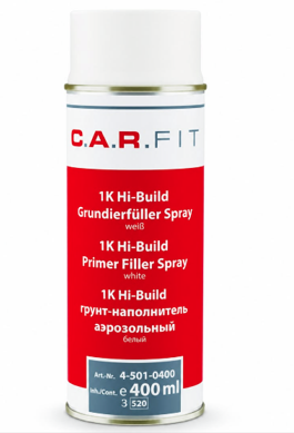 Spray primer filler Hi-Build, alb, 1K, 400ml, C.A.R. FIT 